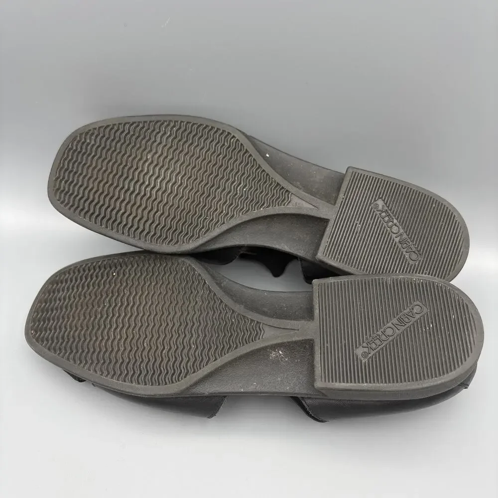 Cabin Creek Sandal Size 9.5 Black Leather Comfort Elastic Fisherman Shoe 90s Mom